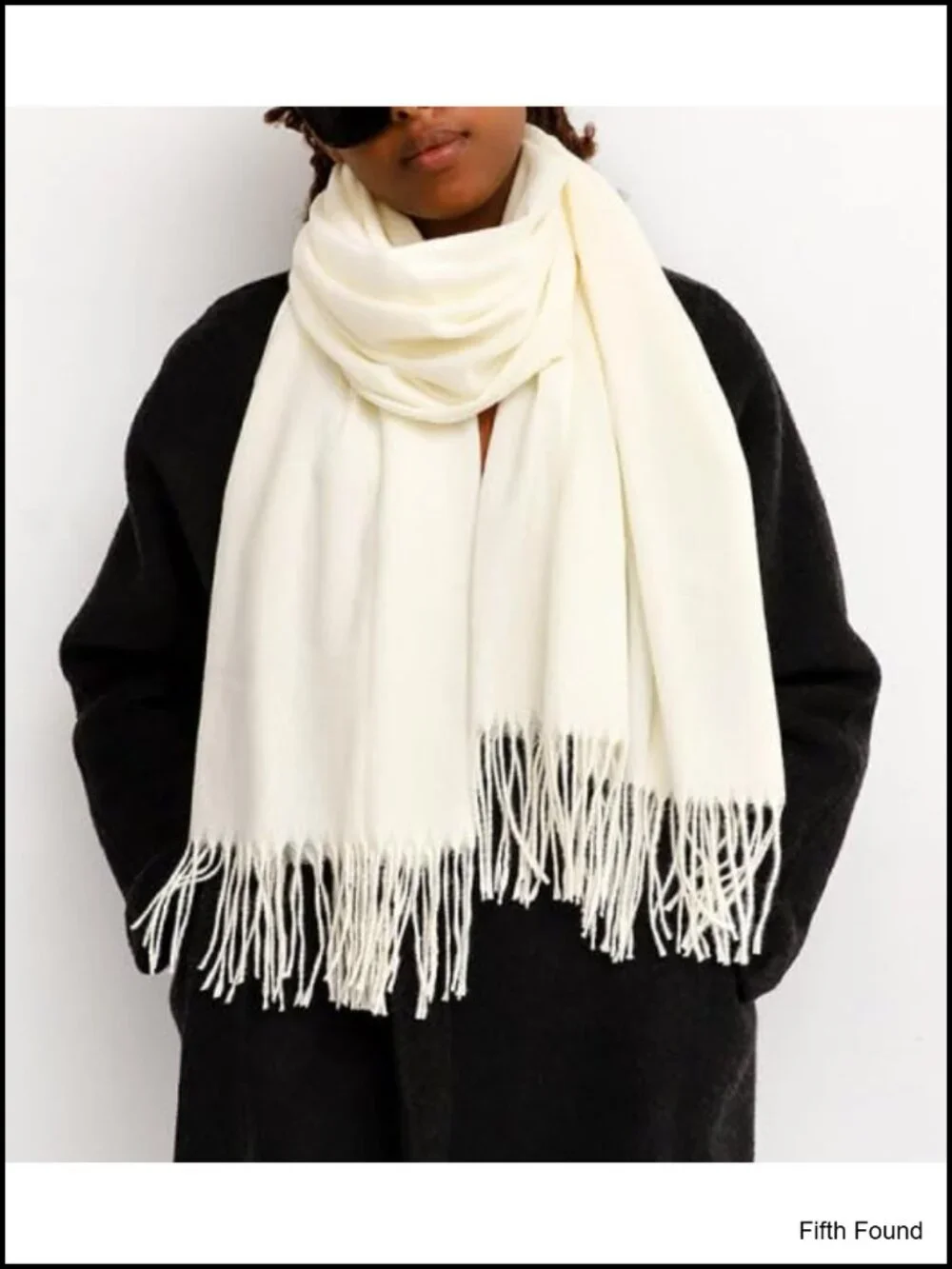 Oversized Soft Warm Winter Scarf Shawl Wrap with Tassels 78.7 x 26.8